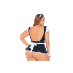 Costume sexy soubrette grande taille 3 pièces 